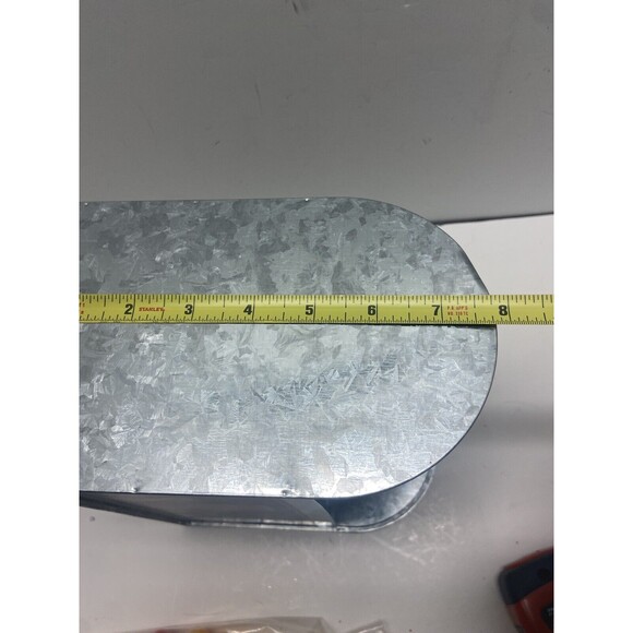 Tin Box Company Santa and Penguin Utensil Caddy Holder Dinner Party Dented Tags - Picture 9 of 13